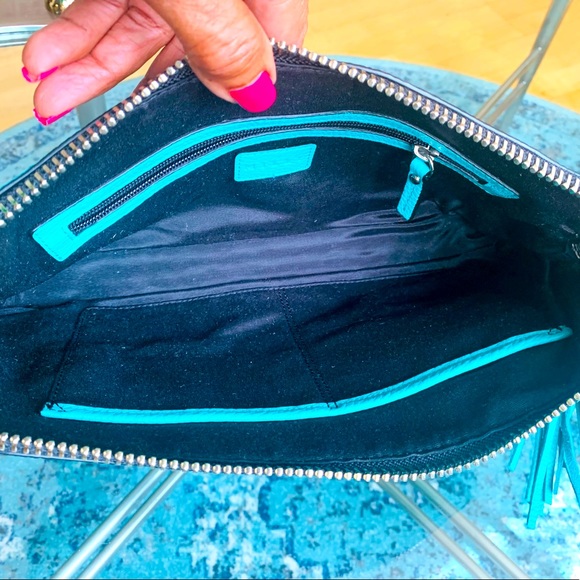 ✨MILLY✨ Pastel Blue Women's Astor Tassel Clutch - Picture 8 of 10